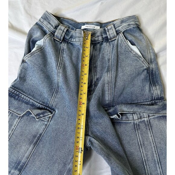 Pascun Women’s Cuffed Cargo Carpenter Jeans Y2K Denim 26 - Picture 7 of 8